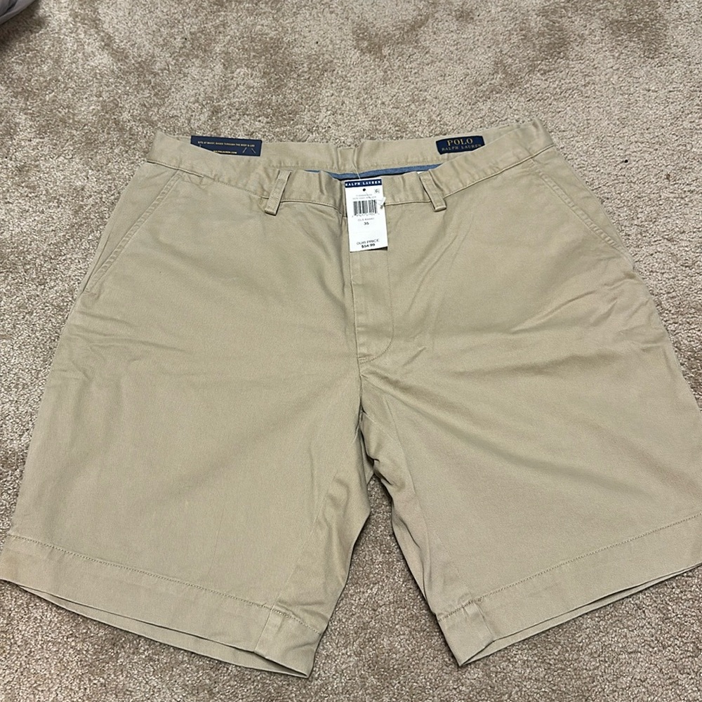 Polo Ralph Lauren men’s khaki shorts size 35 NWT